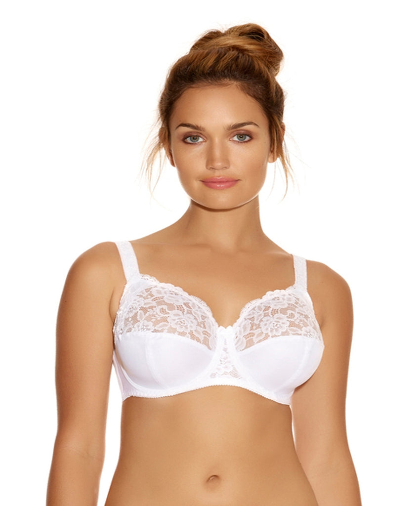 Elila Lace Softcup Bra in White - Busted Bra Shop