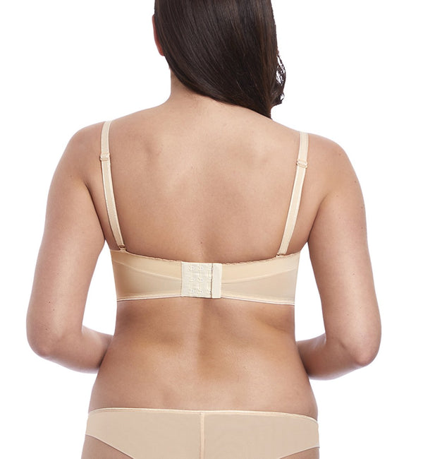 Freya Cameo Underwire Deco Strapless Molded Bra in Sand