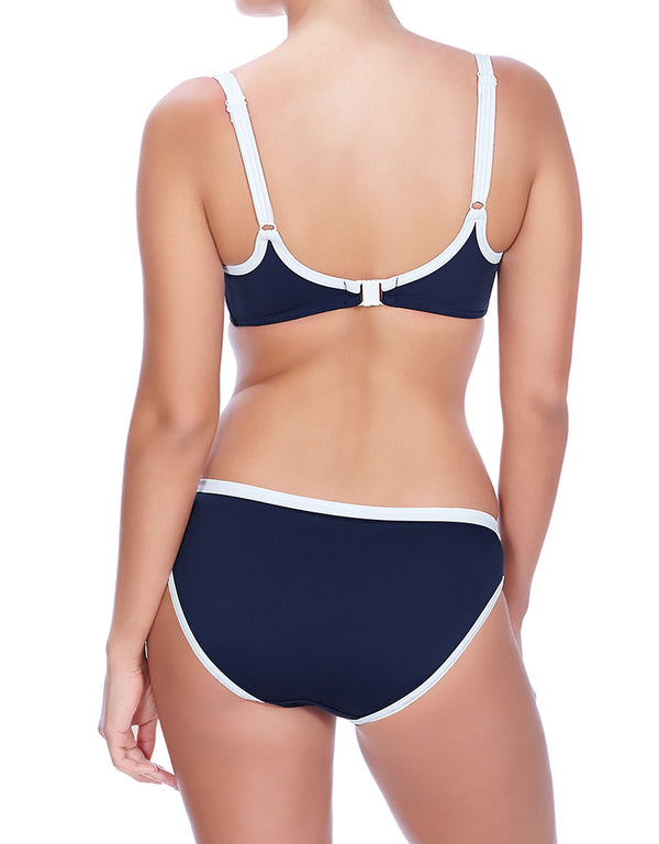 Freya In The Navy Deco Underwire Molded Bikini Top, Marine
