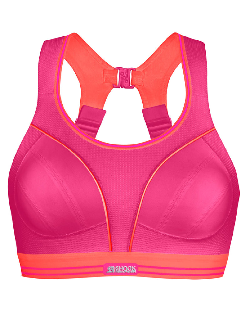 Shock Absorber Ultimate Run Bra, Pink/Coral