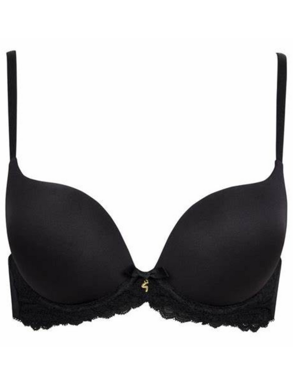 Gossard T-Shirt Bra Underwire Padded Plunge  Bra, Black | Gossard T-Shirt Bra in Black