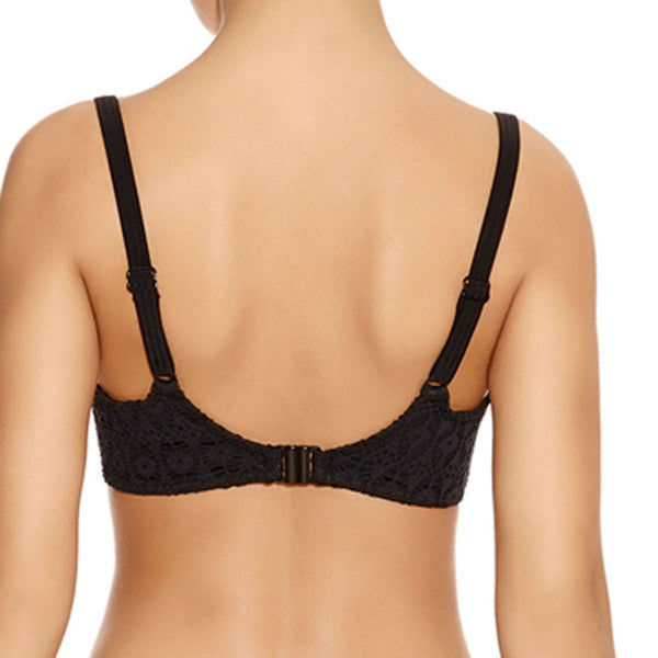 Freya Spirit Underwire Sweetheart Padded Bikini Top, Black