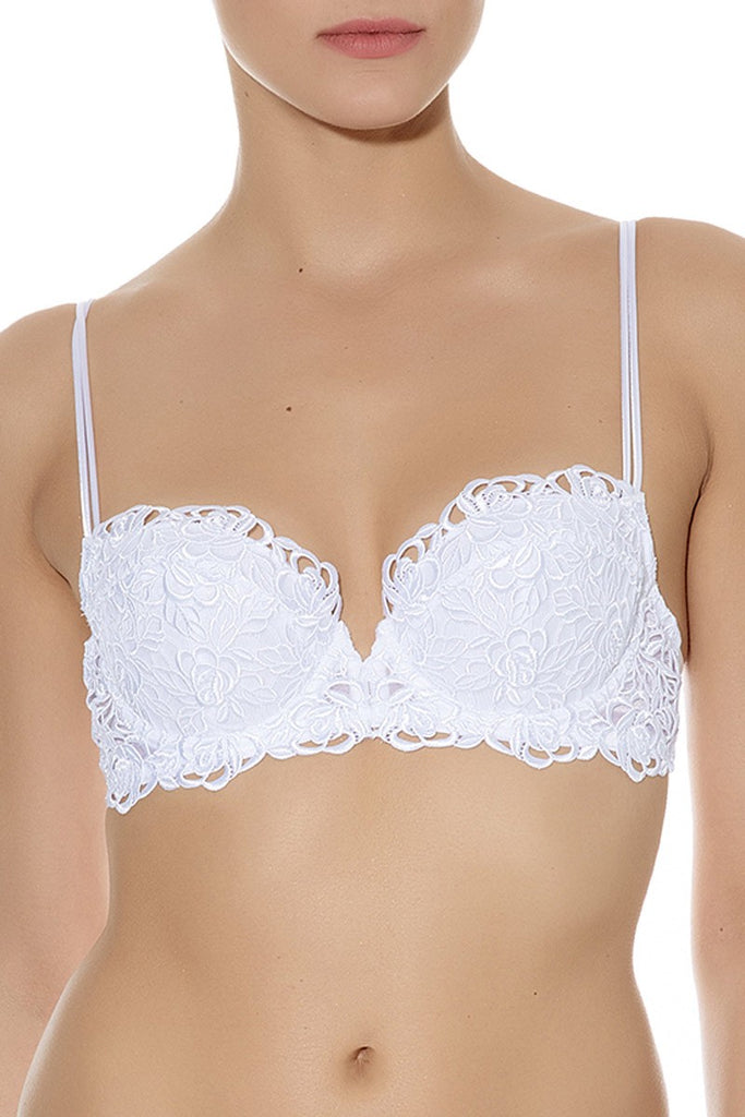 Wacoal Flore Underwire Padded Plunge Bra White